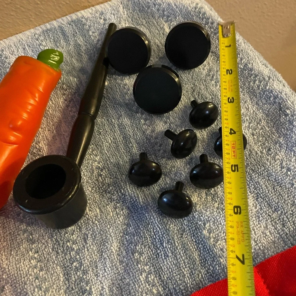 Snowman Kit Eyes Pipe Buttons Hat Scarf